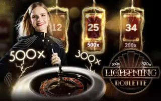 Lightning Roulette, europeisk rulett med multiplikatorer